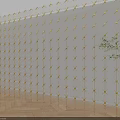 Elegant Luxury Room Divider With Golden Frame Glass Panels And Star Pattern