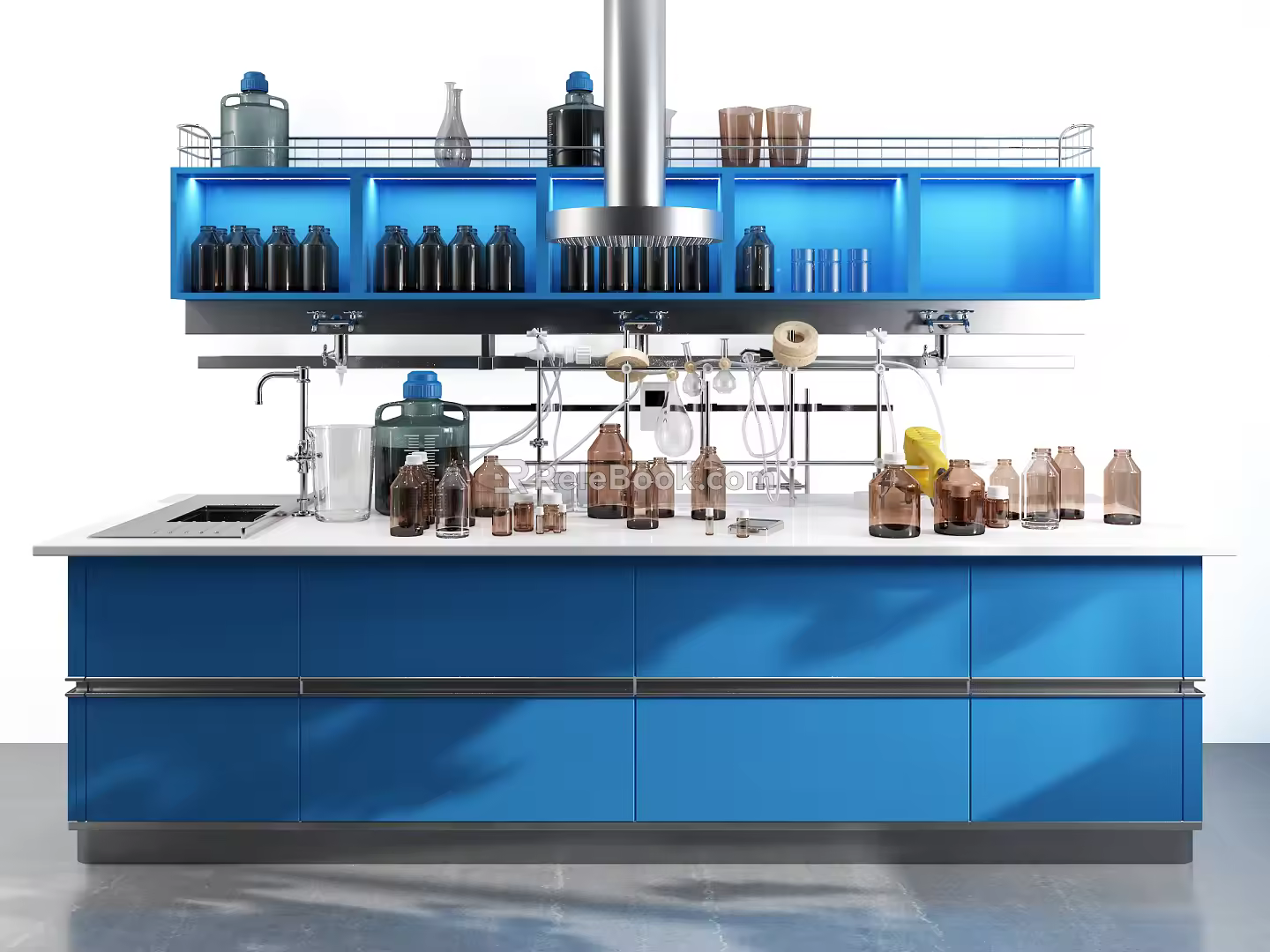modern experimental bench 3d model