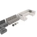 Modern Sectional Sofa with Different Colors Modular Design and Comfortable Cushions