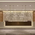 Modern Front Desk Hotel Reception Desk 3d model