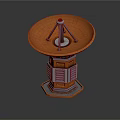Modern Electronic Device Featuring Disc Shaped Top Red Dot And Tripod Base Structure