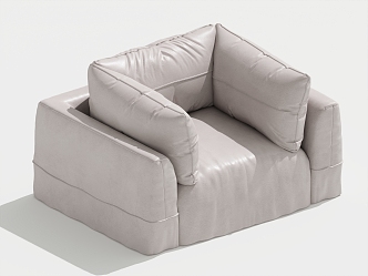 Modern Single Sofa Single Leisure Chair 3d model