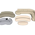 Irregular Shaped Sofa Collection With Various Curved Designs And Comfortable Cushions 3d model