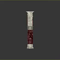 Classical Architectural Scene Component With Arched Design And Marble Columns