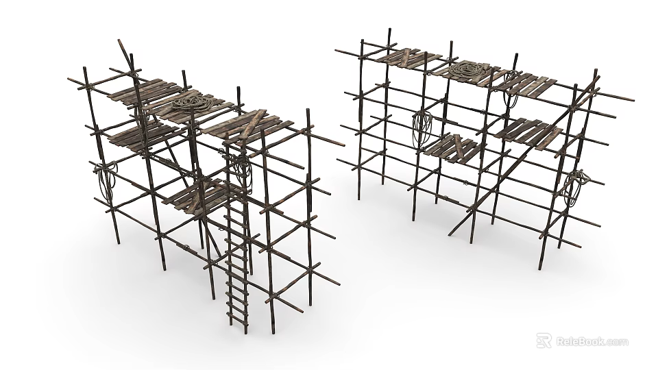 Scaffolding Display Rack Metal Structure With Frames For Construction Use 3d model 