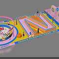 Fun Interactive Zone With Colorful Maze Spring Bed And People Activities In 2025 Things Space
