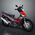 Black And Red Modern Motorcycle With Sleek Lines Stylish Design And Alloy Wheels