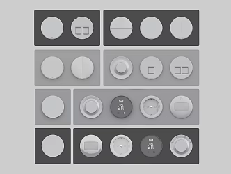 Modern switch socket 3d model