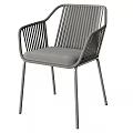 Modern Woven Armchair With Metal Frame For Living Room Decor
