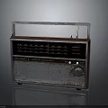 Vintage Rusted Portable Radio With Retro Design Classic Tuning Dial And Handle