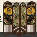 Retro partition screen 3d model