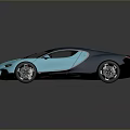 Blue Luxury Sports Car With Sleek Aerodynamic Design And Glossy Exterior