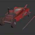 Red Heavy Duty Car Jack with Wheels and Steel Rod for Vehicle Repair