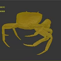 Detailed 3D Rendering of Crab with Brown Carapace and Long Legs