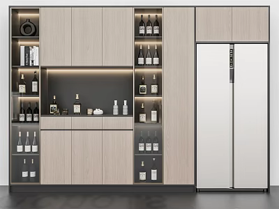 Modern Wine Cabinet 3d model