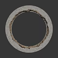 Industrial Circular Sealing Gasket Structure With Metal Rings And Fiber Layers