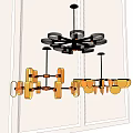 Modern Stylish Chandeliers With Geometric Shapes And Metal Frames For Interior Design