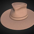 Stylish Brown Wide Brim Hat With Classic Band And Elegant Design