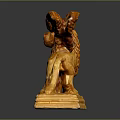 Winged Lion Statue With Stone Tablets And Venezia Inscription On Base