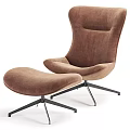 Green Velvet Armchair with Matching Ottoman and Black Metal Legs Modern Design