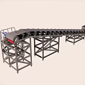 Industrial Conveyor Belt System With Stainless Steel Frame And Transport Mechanism