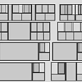 modern floor-to-ceiling windows 3d model