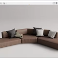 Modern corner sofa multiplayer corner sofa 3d model