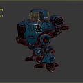 Smart Machine Robot With Blue Metallic Body And Detailed Mechanical Design