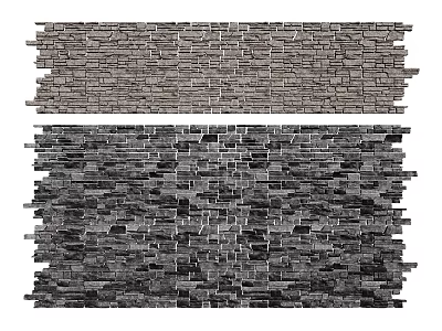 Natural Stone Background Wall With Irregular Light And Dark Gray Tiles Texture Design 3d model