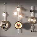 Modern Wall Lamps With Contemporary Metal Design And Round Illuminated Shades