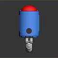 Modern Blue Computer Dust Collector Device With Flexible Hose And Top Adjustment Knob Design