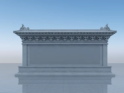 New Chinese style landscape wall landscape wall shadow wall 3d model