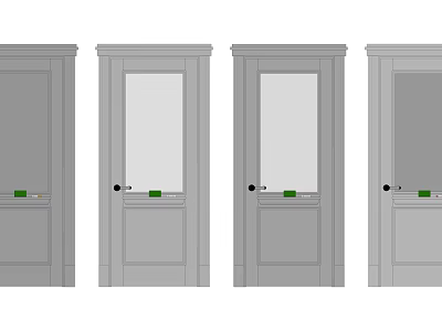 Modern swing door single door 3d model Modern swing door single door 3d model