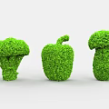 Artistic Garden Shrubs Shaped as Various Vegetable and Fruit Forms 3d model