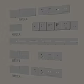 Various Types Of Button Switches With Different Panel Designs Arranged On White Wall