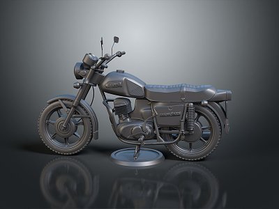 Modern motorcycle two-wheeled motorcycle off-road motorcycle road racing motorcycle 3d model