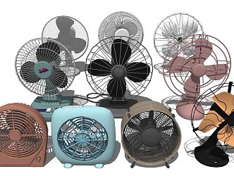 modern electric fan 3d model