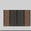 Modern Feature Wall Design With Wooden Metal Panels And Geometric Patterns 3d model