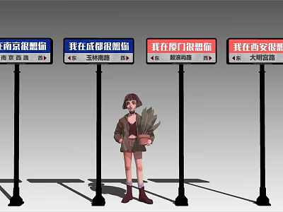 Guide sign 3d model