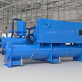 Jinyu Large Blue Industrial Refrigeration Chiller Unit With Pipeline And Shell Structure