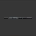 Futuristic Sci Fi Assault Rifle With Tactical Scope Metallic Body Orange Accents And Reflective Surface