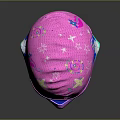 Pink Balaclava With Colorful Star Patterns For Costume Character And Mythical Creature