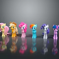 My Little Pony Game And Movie Characters As Colorful Toy Figures With Diverse Manes
