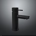 Modern Black Bathroom Faucet With Single Handle Design For Home Use