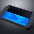 Commercial Touchscreen Display Equipment With Blue Illuminated Screen And Black Frame