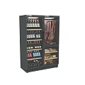 Refrigerator Freezer With Multiple Compartments For Wine Bottles Sausages Ham And Cheese Storage