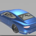 Blue Luxury Coupe With Sleek Design Black Wheels And Light Interior
