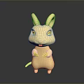 Golden Rabbit Decorative Figurine With Shiny Surface And Detailed Standing Pose