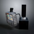 Modern Industrial Equipment With Digital Control Panel Display Screen And Black Base