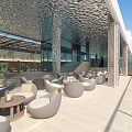 SPA Sauna Outdoor Terrace with Cozy Seating Greenery and Relaxing Luxury Atmosphere